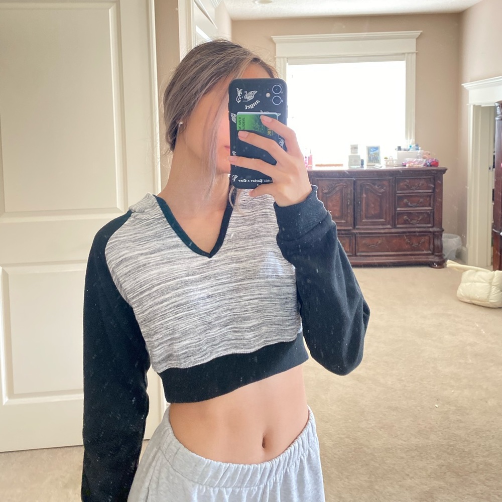 Long Sleeve Cropped Hoodie